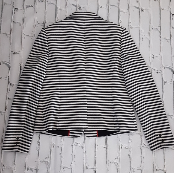 LAURA STRIPED NAUTICAL BLAZER SZ 12 - Picture 2 of 9